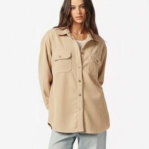 Billabong Beige Corduroy Button-Up Shirt